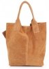 Kožené kabelka shopper bag Genuine Leather zrzavá 801